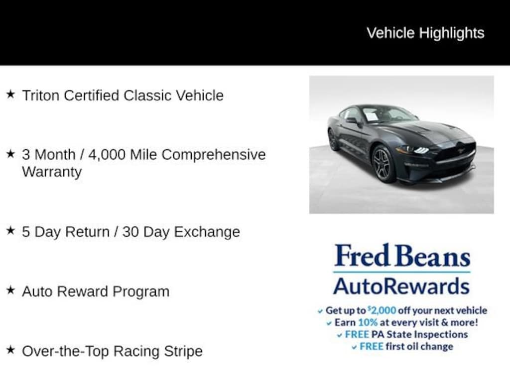 Used 2022 Ford Mustang Ecoboost Premium Fastback Coupe