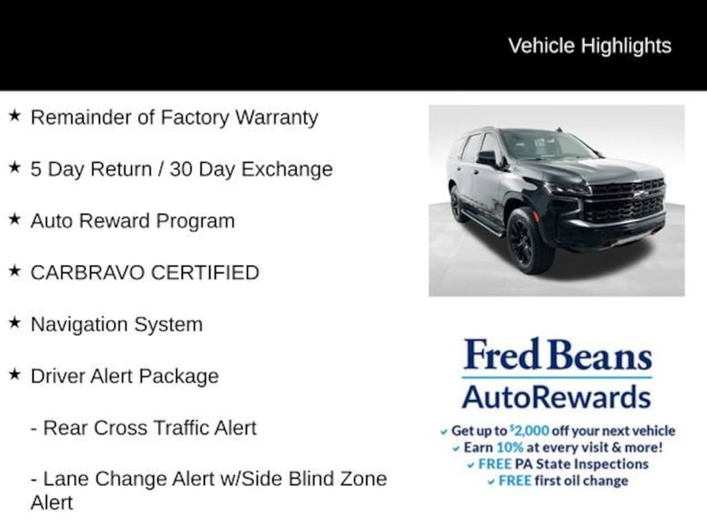 Used 2022 Chevrolet Tahoe Z71 SUV