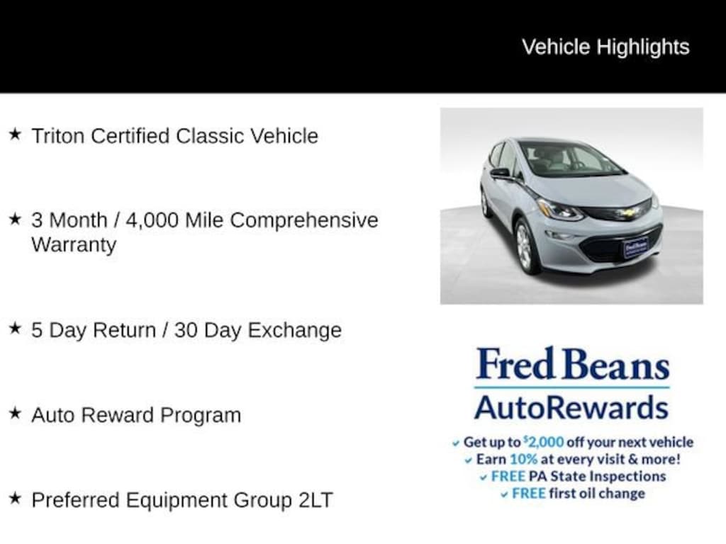 Used 2020 Chevrolet Bolt EV LT Car