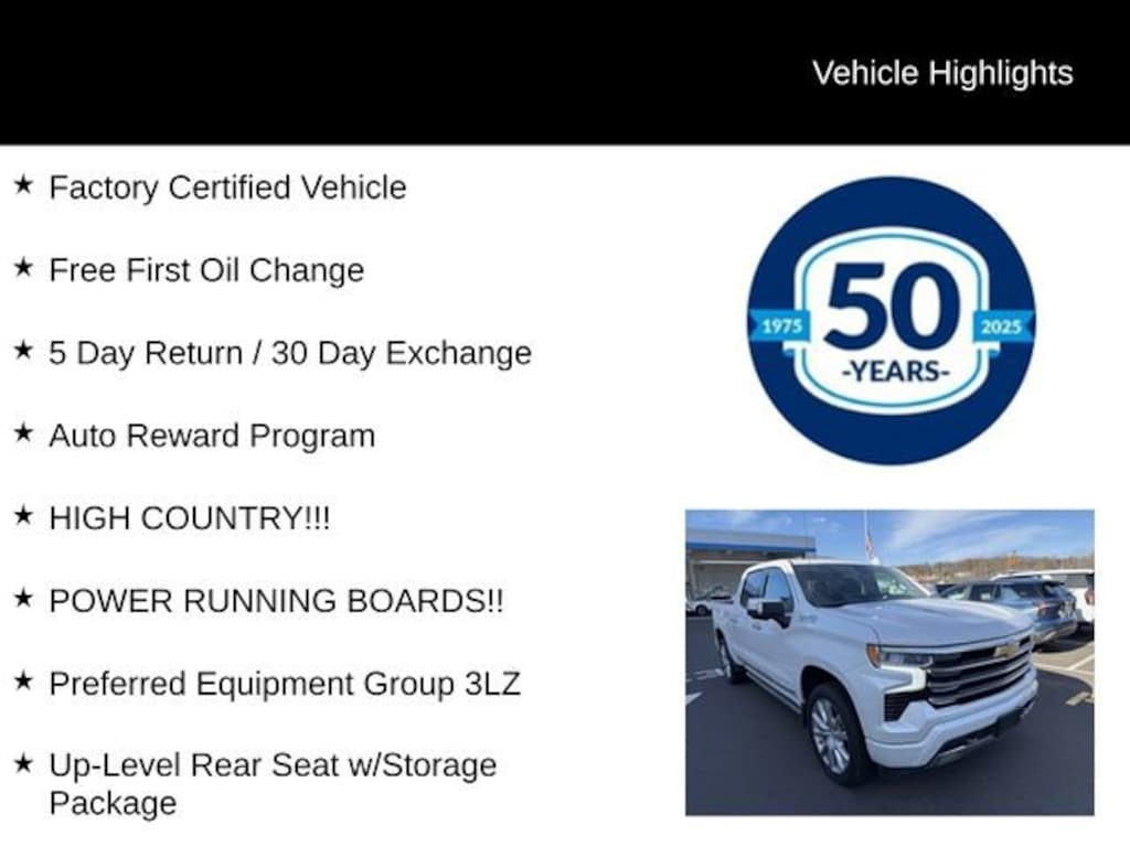 Used 2025 Chevrolet Silverado 1500 High Country Truck