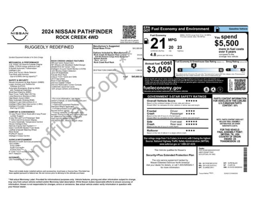 Used 2024 Nissan Pathfinder Rock Creek SUV