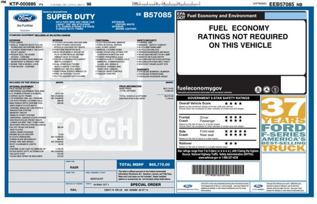 Used 2014 Ford F-250SD King Ranch Truck Crew Cab