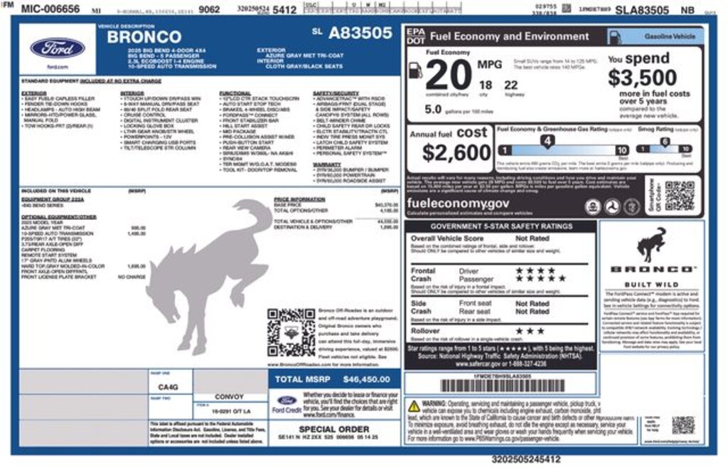 Used 2025 Ford Bronco Big Bend SUV