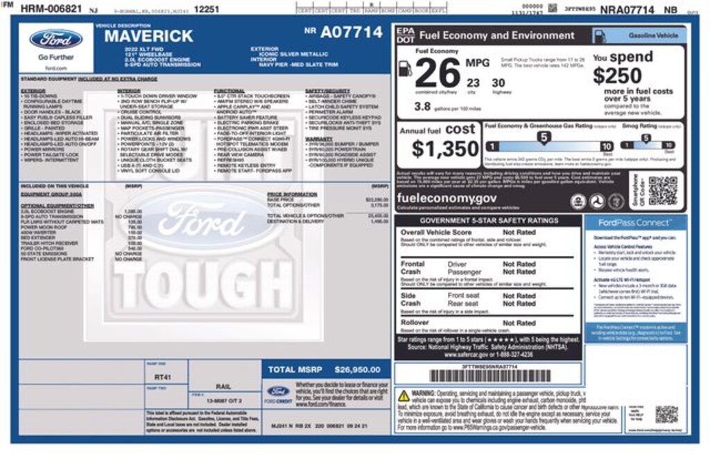 Used 2022 Ford Maverick XLT Truck SuperCrew