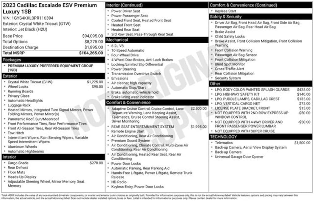 Used 2023 CADILLAC Escalade ESV Premium SUV
