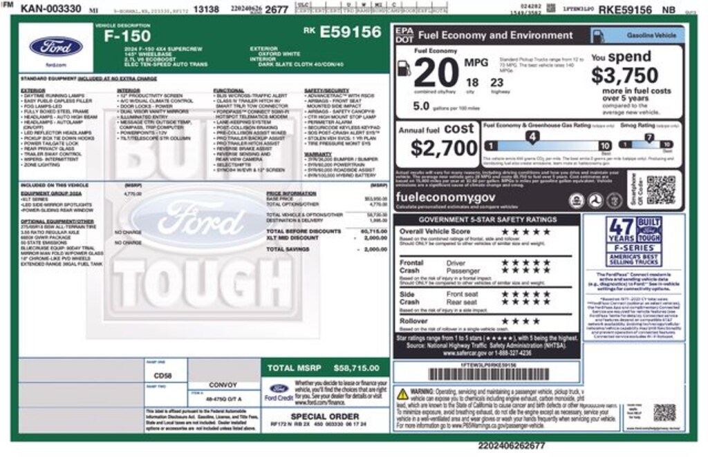 Used 2024 Ford F-150 XLT Truck SuperCrew Cab