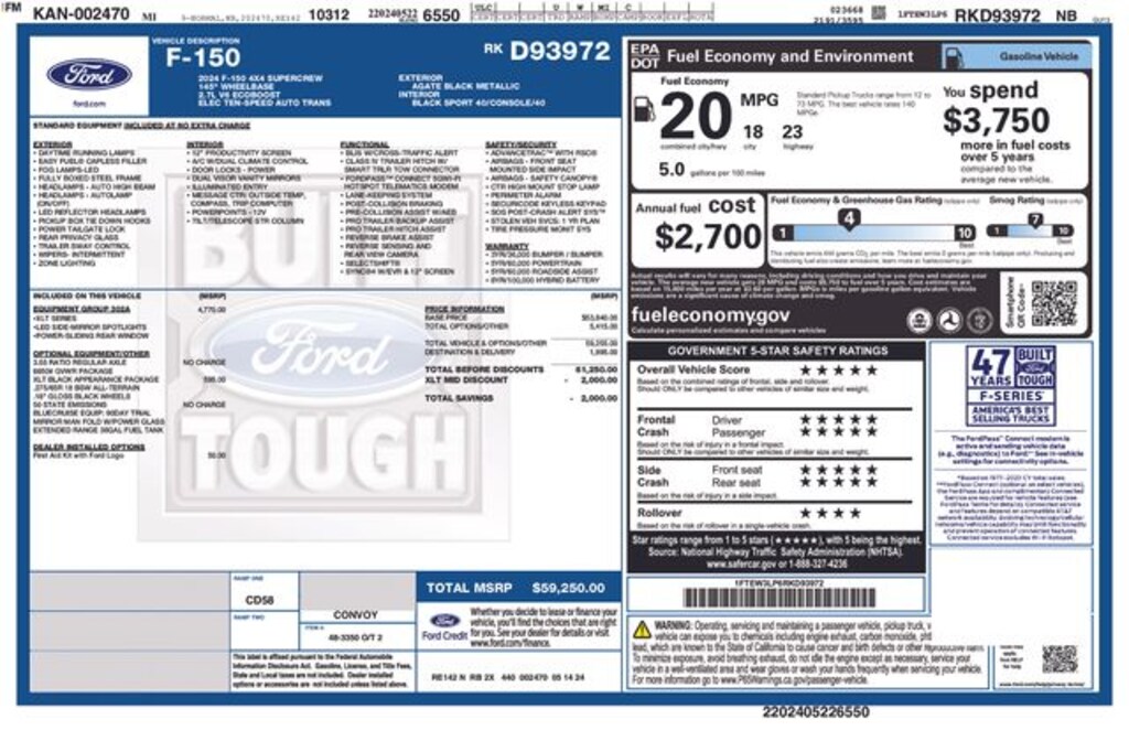 Used 2024 Ford F-150 XLT Truck SuperCrew Cab