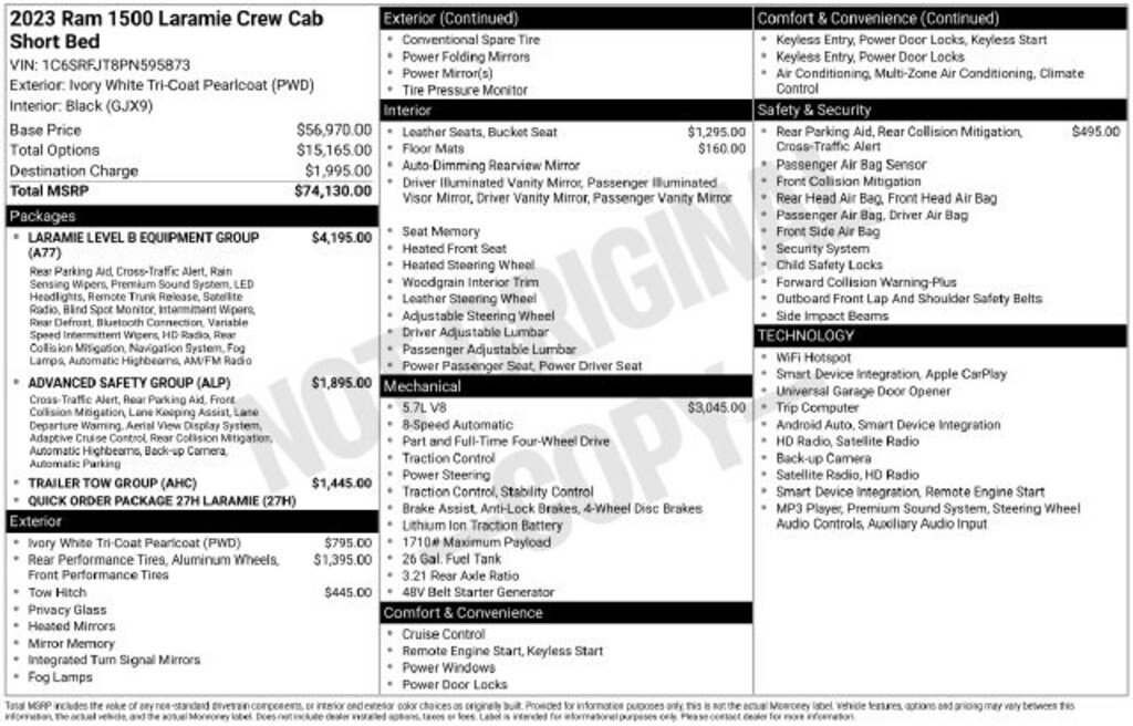 Used 2023 Ram 1500 Laramie Truck Crew Cab
