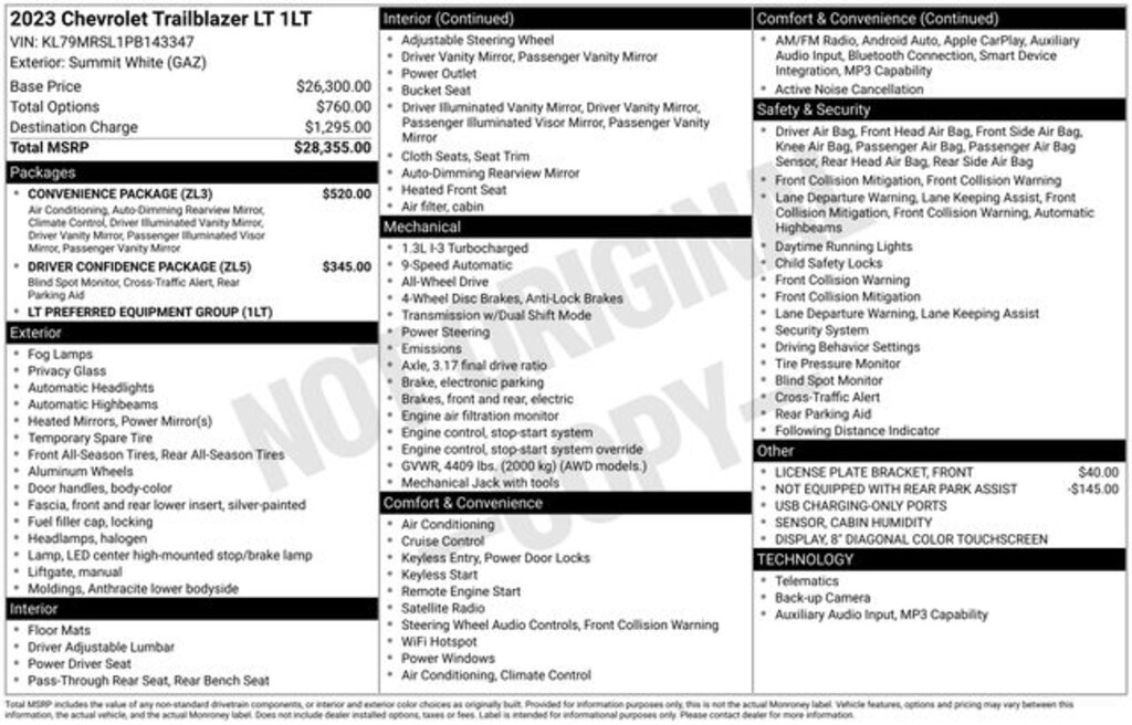 Used 2023 Chevrolet Trailblazer LT SUV