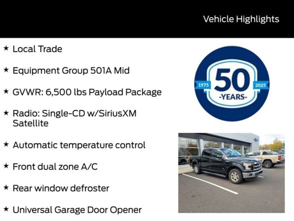 Used 2016 Ford F-150 Lariat Truck SuperCrew Cab