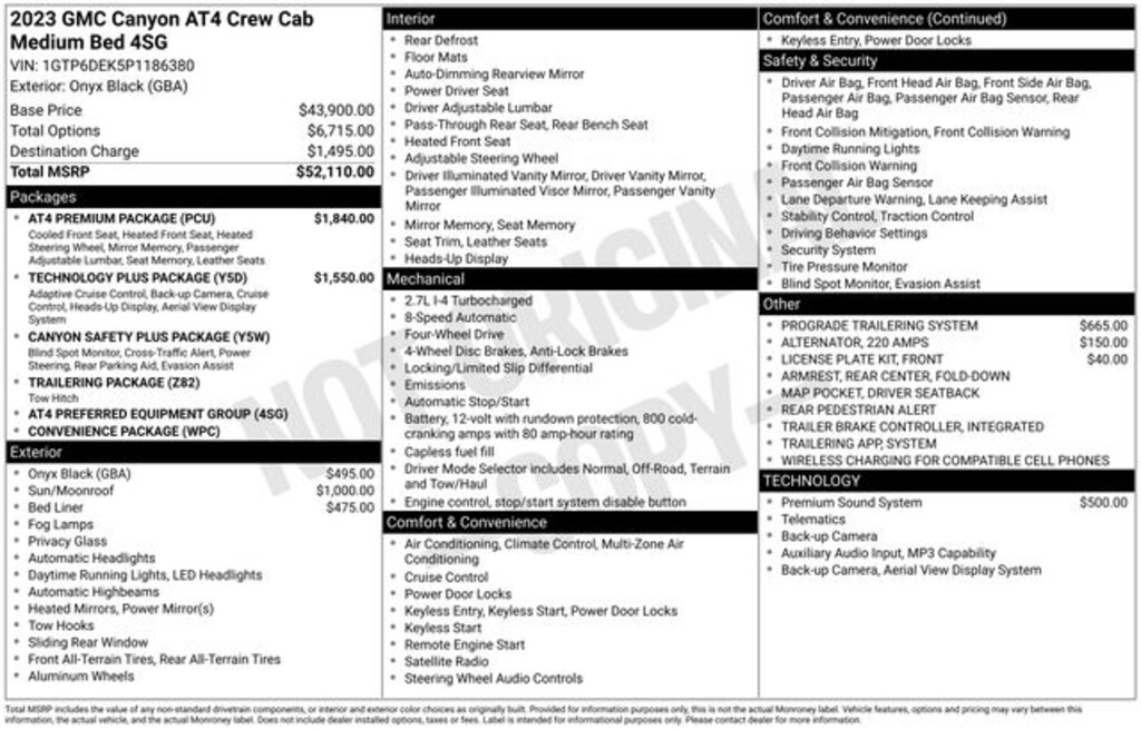 Used 2023 GMC Canyon AT4 Truck Crew Cab