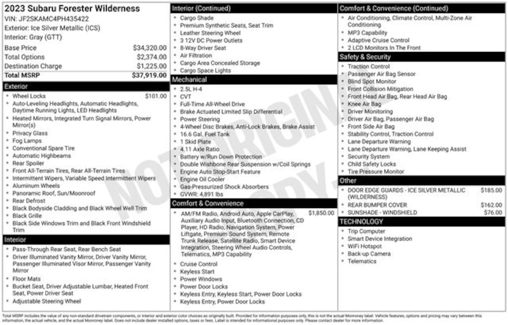 Used 2023 Subaru Forester Wilderness SUV