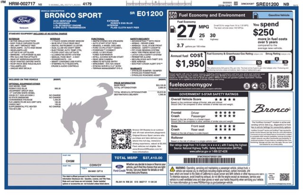 Used 2025 Ford Bronco Sport Heritage SUV