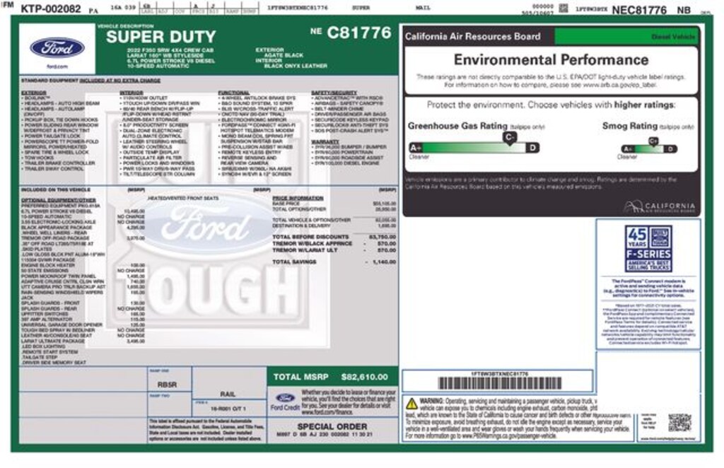 Certified 2022 Ford F-350SD Lariat Truck Crew Cab