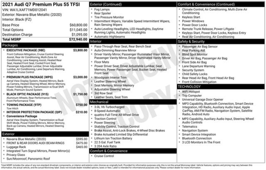 Used 2021 Audi Q7 55 Premium Plus SUV