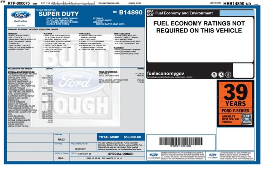 Used 2017 Ford F-450SD XL Truck Crew Cab