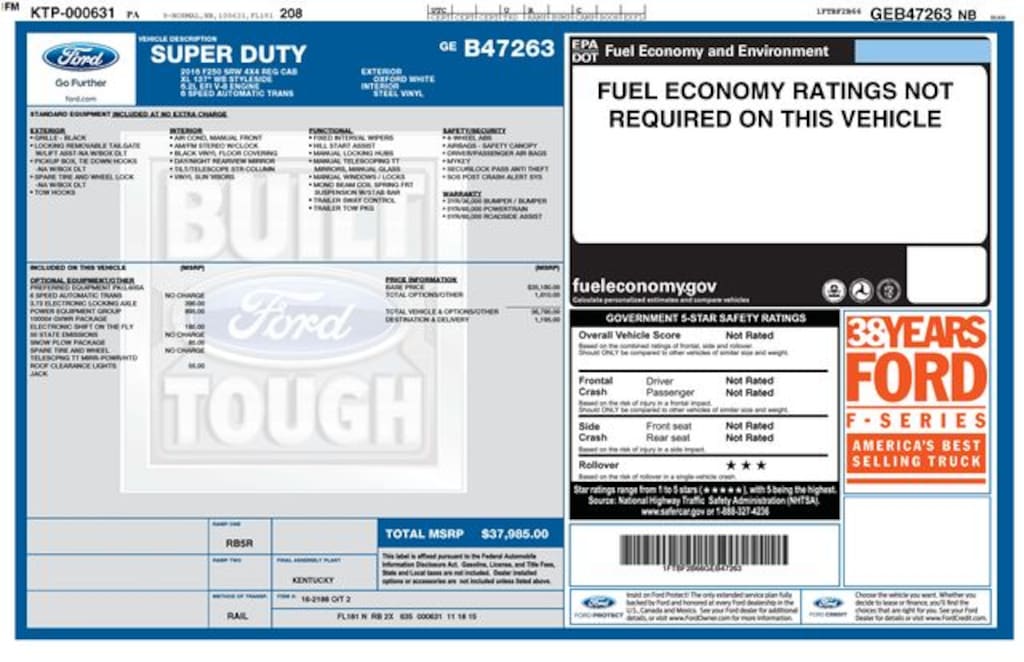 Used 2016 Ford F-250SD XL Truck Regular Cab