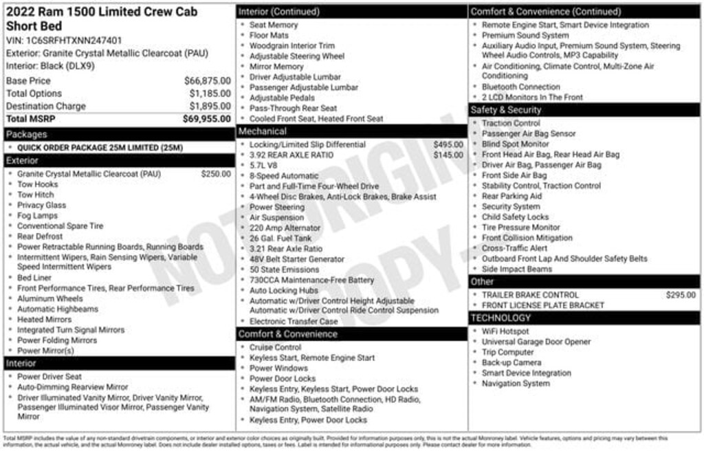 Used 2022 Ram 1500 Limited Truck Crew Cab