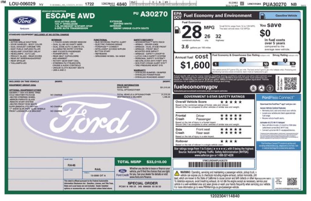 Used 2023 Ford Escape Active SUV