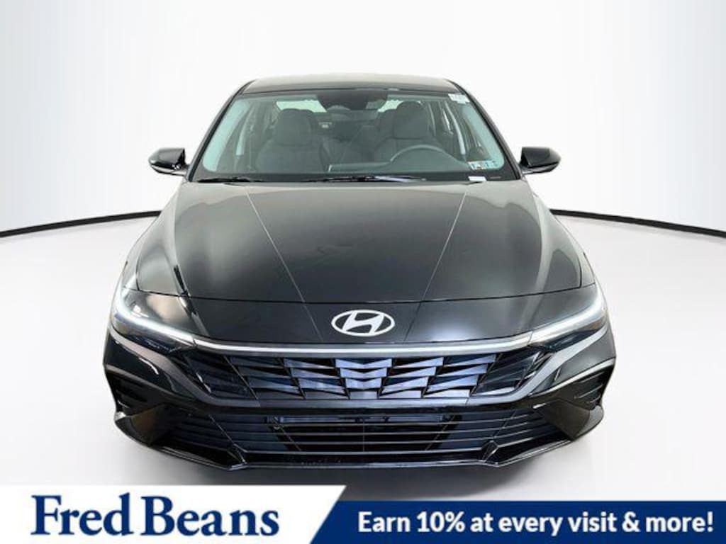 New 2026 Hyundai Elantra Hybrid Blue Sedan