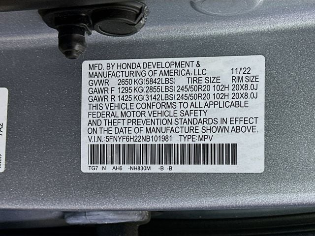 2022 Honda Pilot SE - Photo 37
