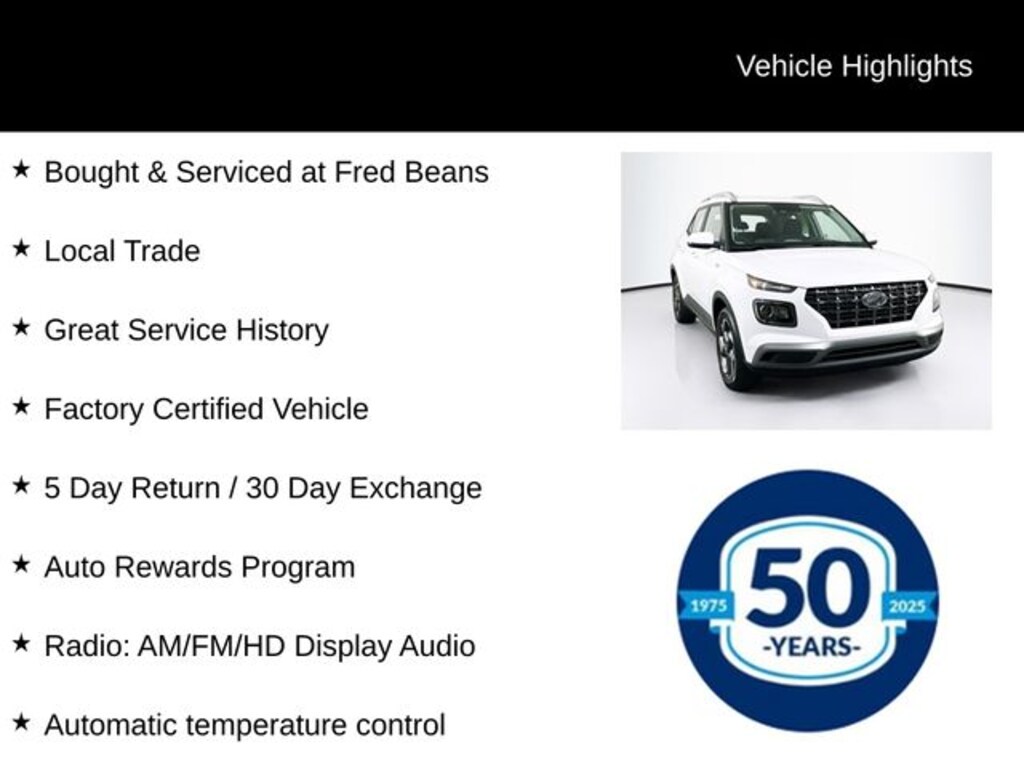 Certified 2026 Hyundai Venue SEL SUV