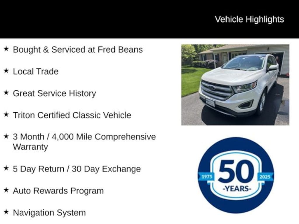 Certified 2016 Ford Edge SEL SUV