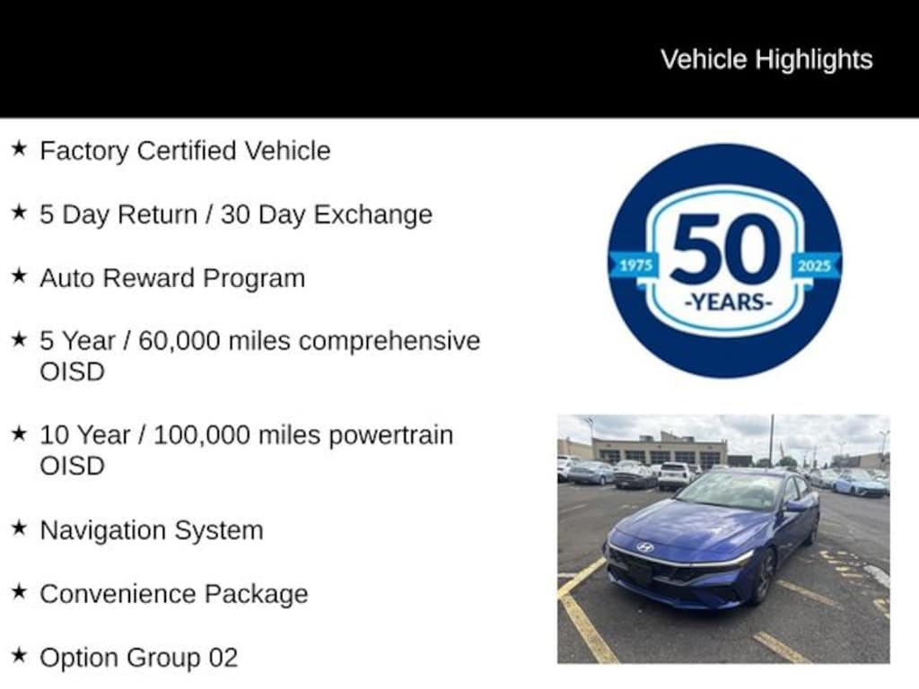Certified 2024 Hyundai Elantra SEL Sedan