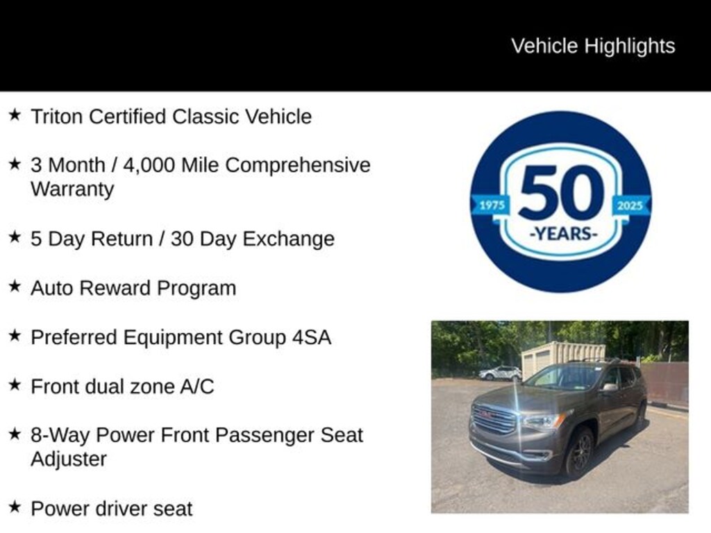 Used 2019 GMC Acadia SLT-1 SUV