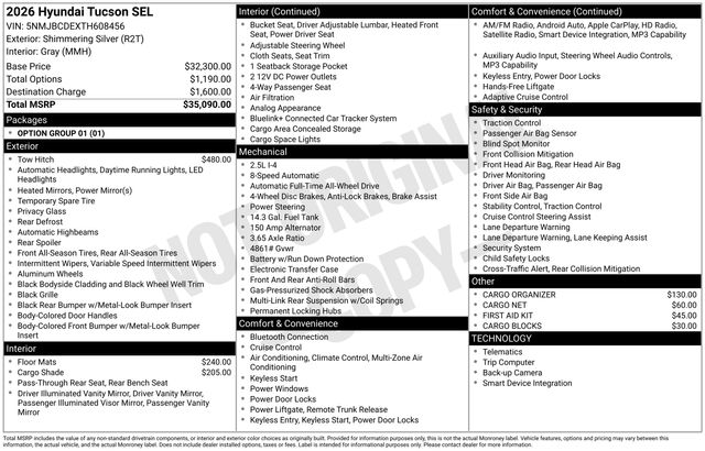 2026 Hyundai Tucson SEL - Photo 31