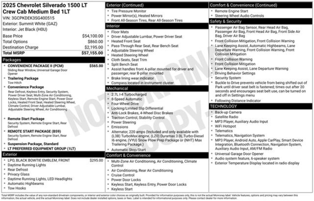 Used 2025 Chevrolet Silverado 1500 LT Truck