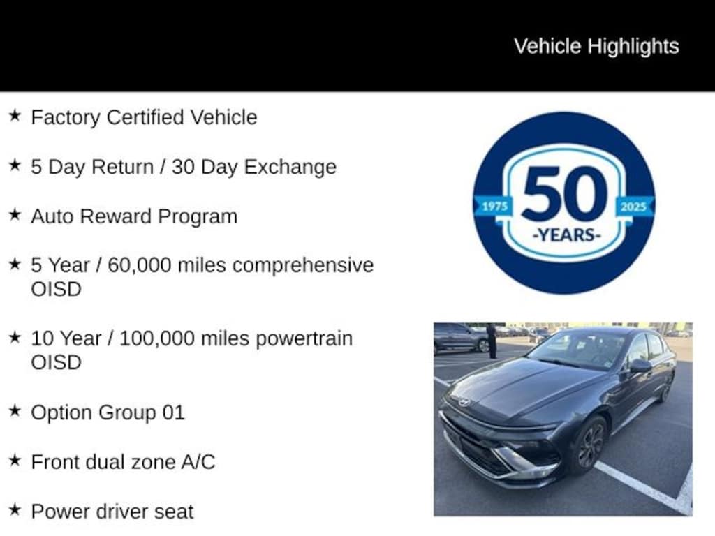 Certified 2024 Hyundai Sonata SEL Sedan
