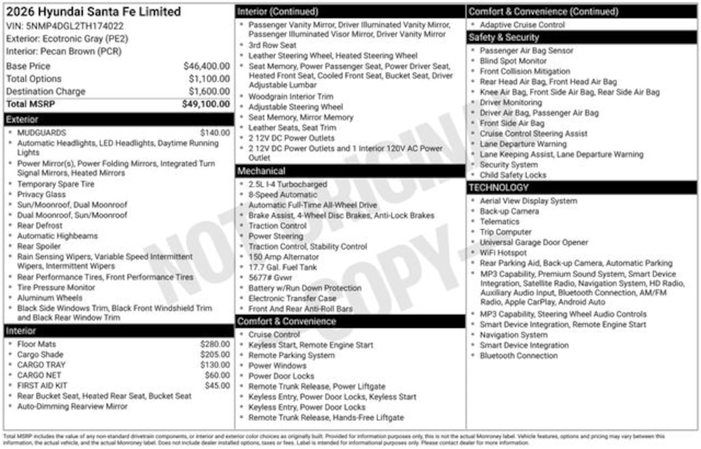 Used 2026 Hyundai Santa Fe Limited SUV