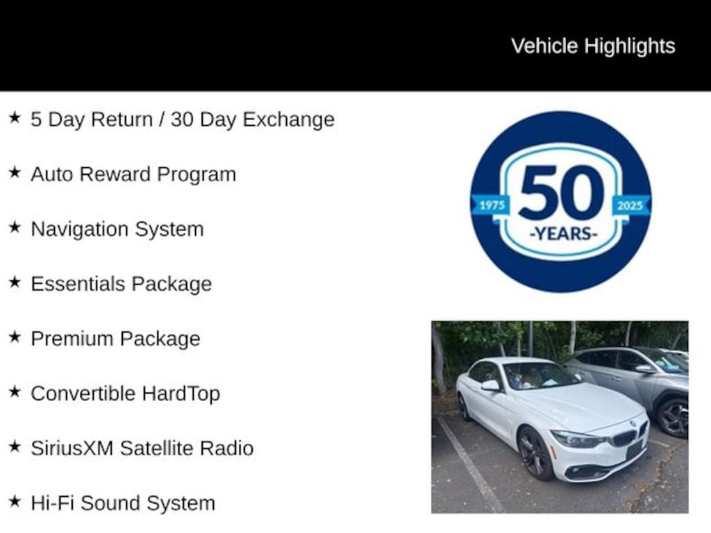 Used 2018 BMW 4 Series 430i xDrive Convertible