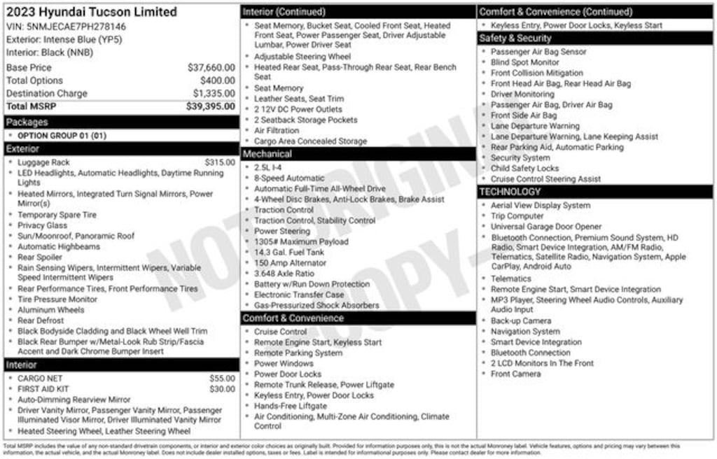 Used 2023 Hyundai Tucson Limited SUV