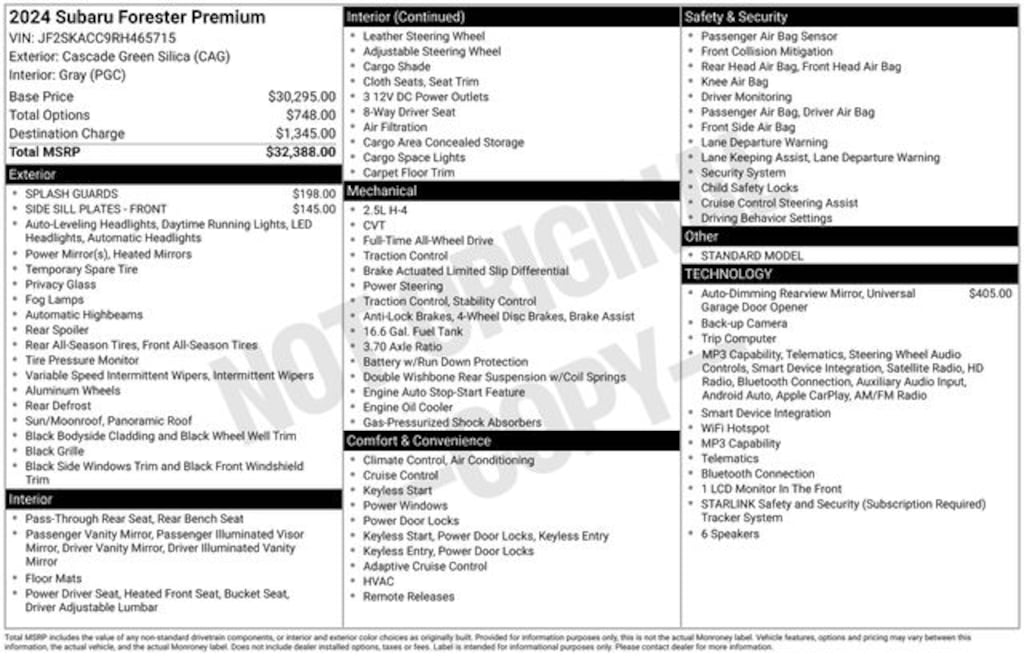 Used 2024 Subaru Forester Premium SUV