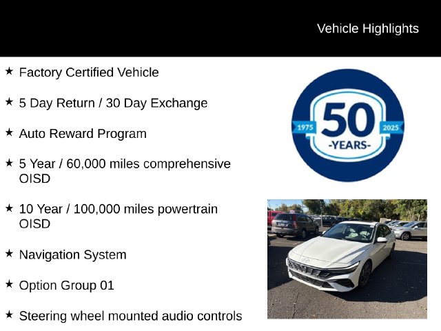 Certified 2024 Hyundai Elantra Limited Sedan