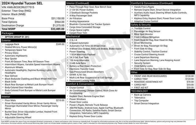 2024 Hyundai Tucson SEL - Photo 28