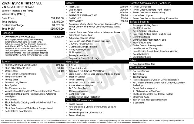 2024 Hyundai Tucson SEL - Photo 33