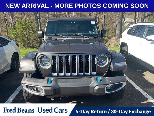Used 2022 Jeep Wrangler Unlimited Sahara 4XE with VIN 1C4JJXP69NW258431 for sale in Doylestown, PA