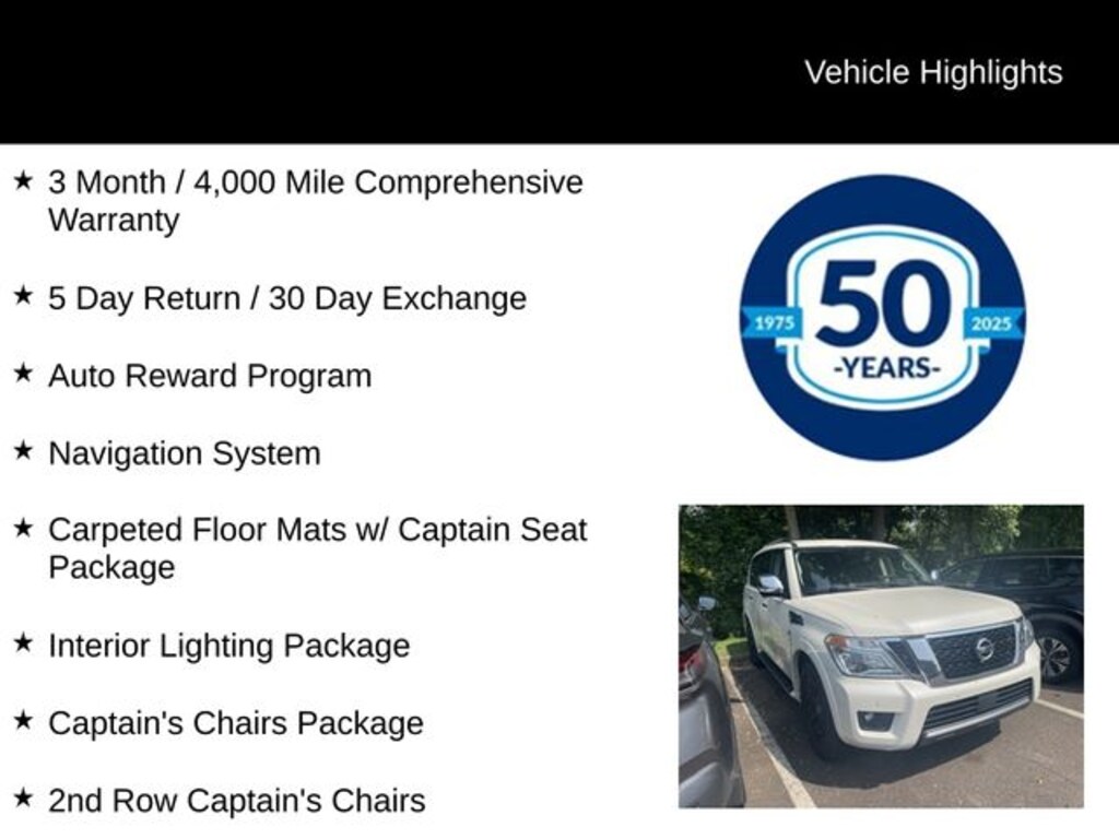 Certified 2019 Nissan Armada Platinum SUV