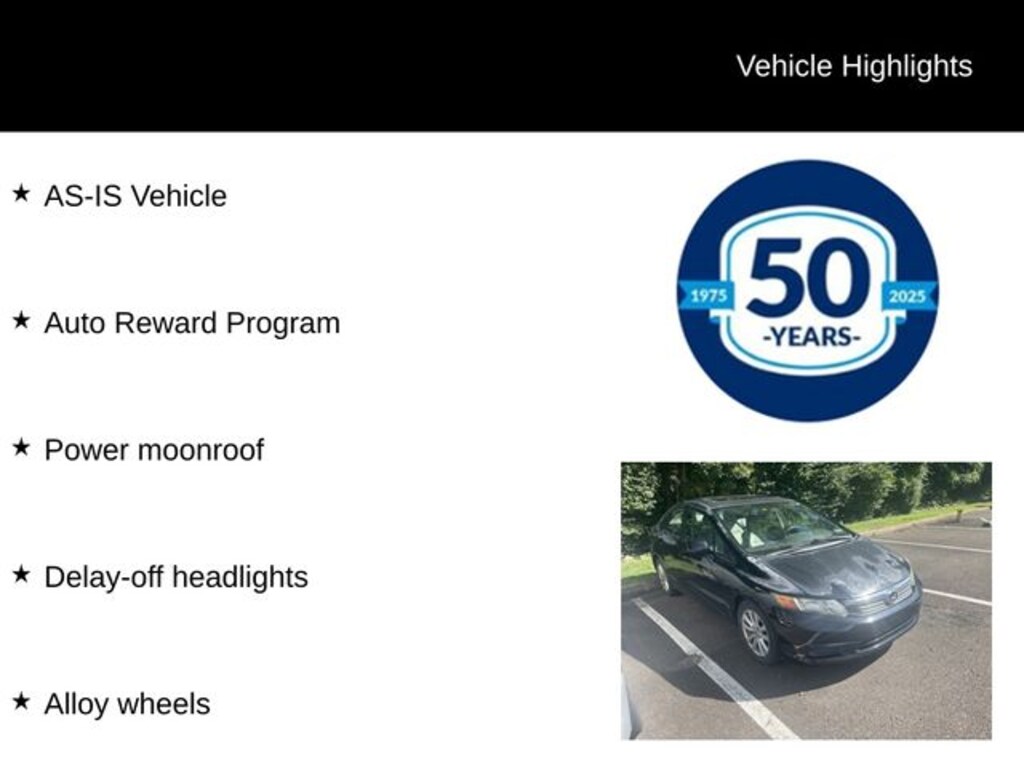 Used 2012 Honda Civic EX Sedan