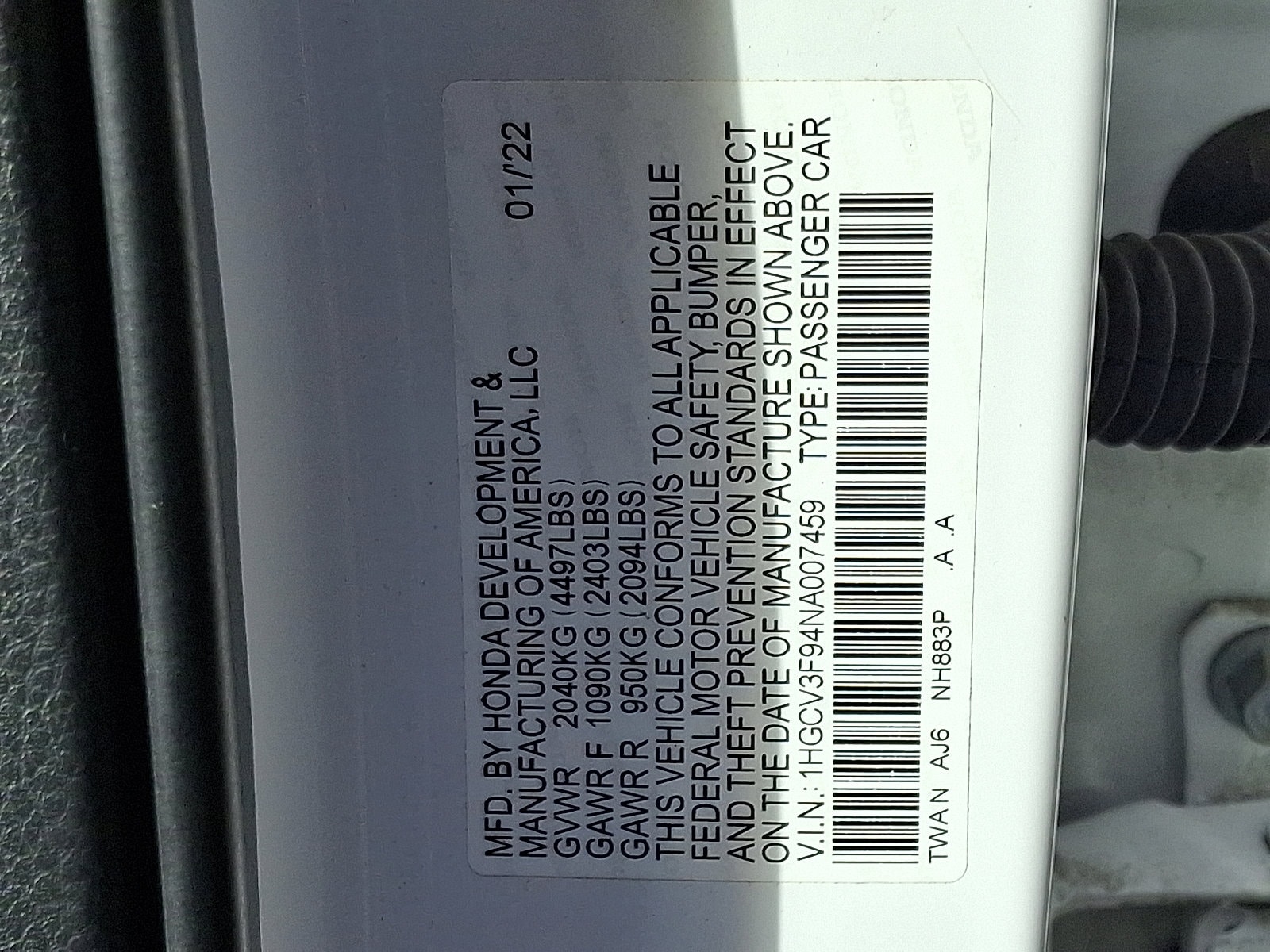 2022 Honda Accord Hybrid Touring - Photo 31