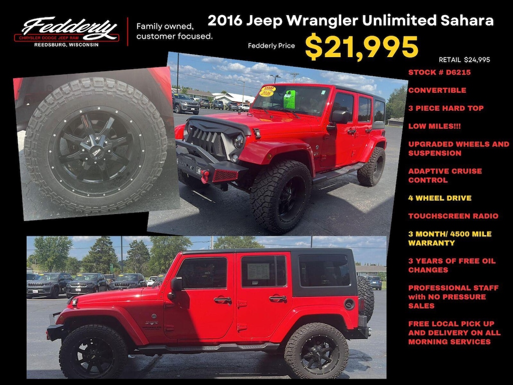 Used 2016 Jeep Wrangler Unlimited Sahara SUV