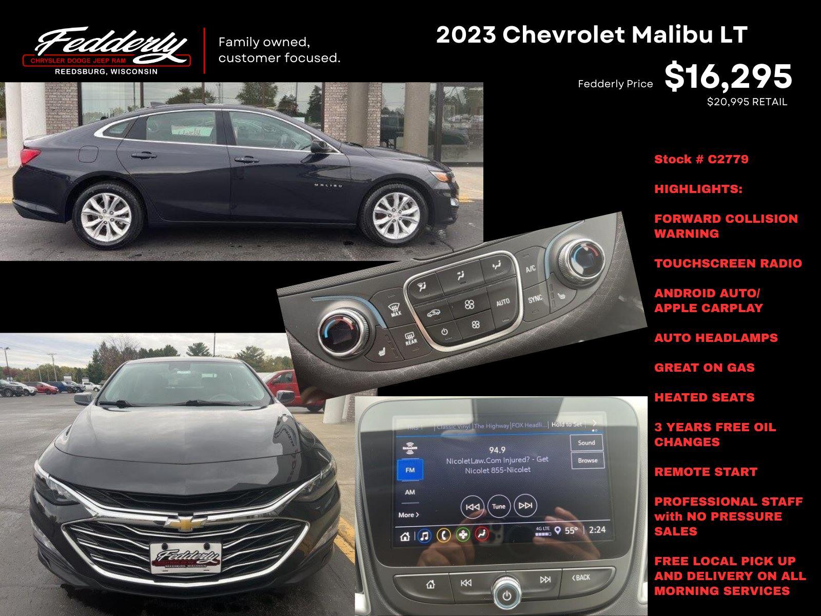 Used 2023 Chevrolet Malibu 1LT with VIN 1G1ZD5STXPF166218 for sale in Reedsburg, WI