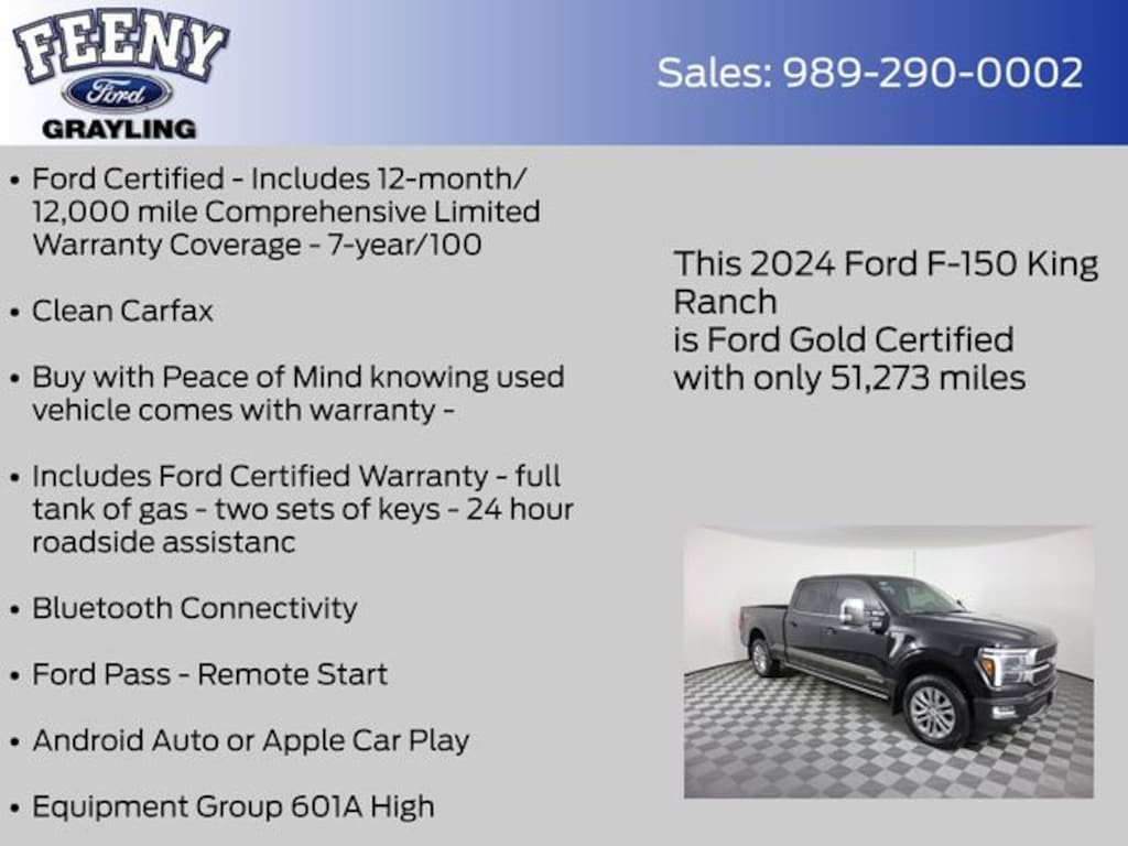 Certified 2024 Ford F-150 King Ranch Truck