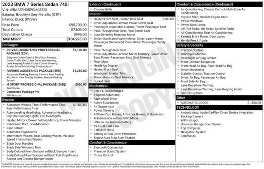 Used 2023 BMW 740i Sedan