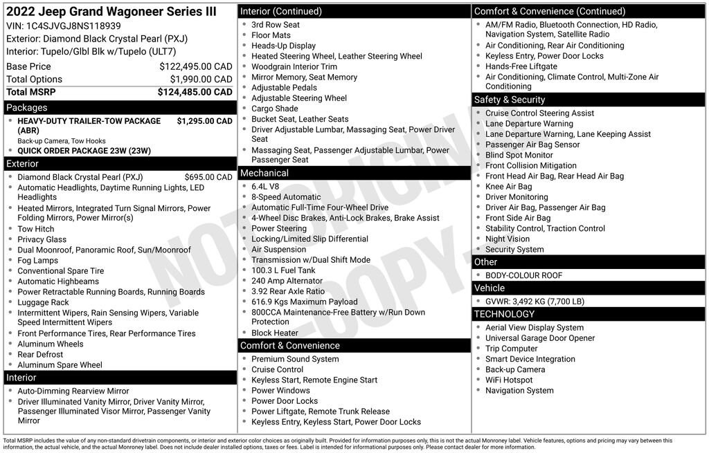 Used 2022 Jeep Grand Wagoneer Series III SUV