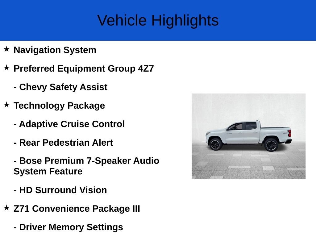 New 2026 Chevrolet Colorado Z71 Truck Crew Cab