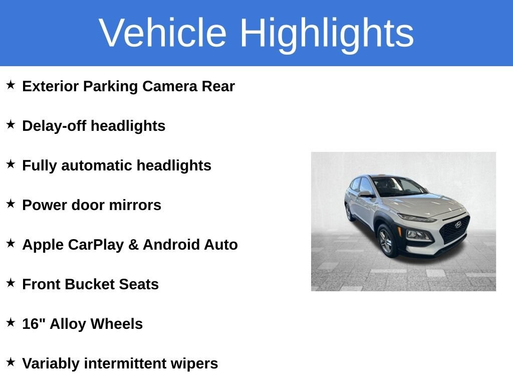 Certified 2019 Hyundai Kona SE SUV